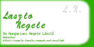 laszlo negele business card
