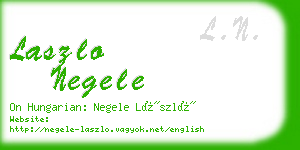 laszlo negele business card